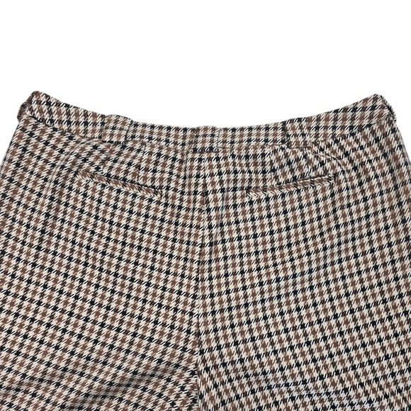 Lane Bryant Brown Houndstooth Pants Plus Size 28 Straight Leg Career Trousers - Picture 4 of 7